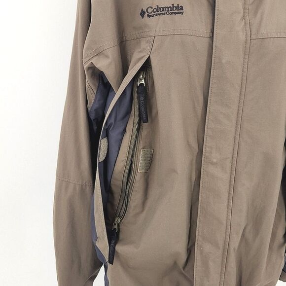 Vintage Columbia 365 Vertex Jacket Windbreaker Mens Medium Green Gray Packable - Picture 2 of 11